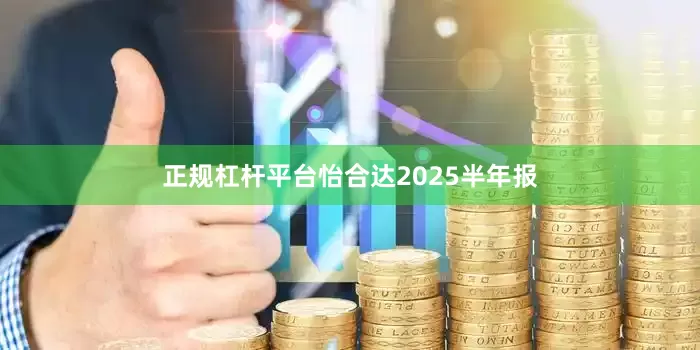 正规杠杆平台怡合达2025半年报